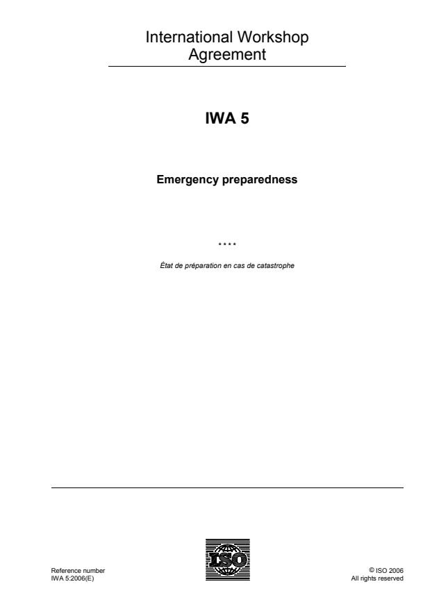 IWA 5:2006 - Emergency preparedness
