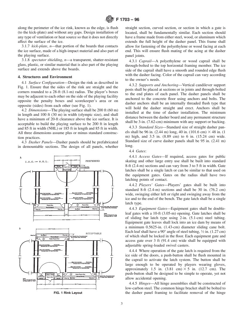 ASTM F1703-96 - Standard Guide for Ice Hockey Playing Facilities