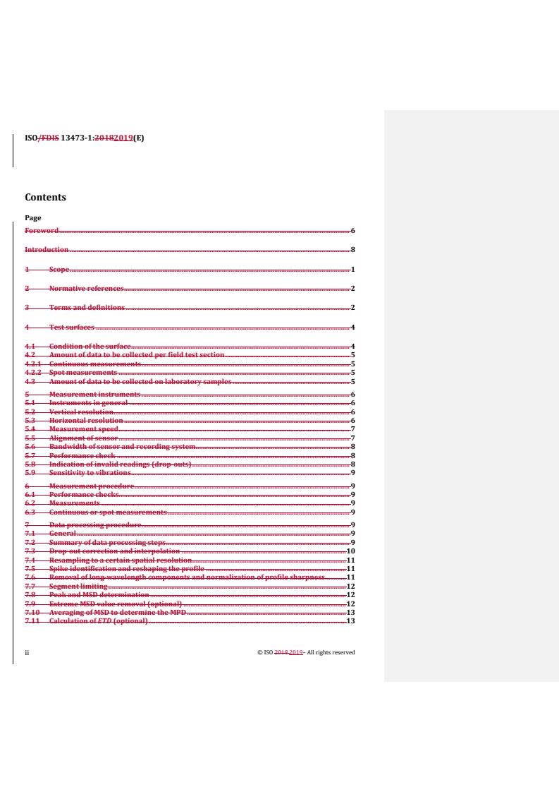ISO 13473-1:2019 REDLINE ISO 13473-1:2019 - Characterization of pavement texture by use of surface profiles — Part 1: Determination of mean profile depth
Released:6/16/2021 - Page 2 preview