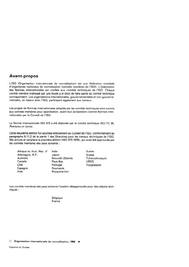 ISO 473:1982 ISO 473:1982 - Lithopone pour peintures -- Spécifications et méthodes d'essai - Page 2 preview
