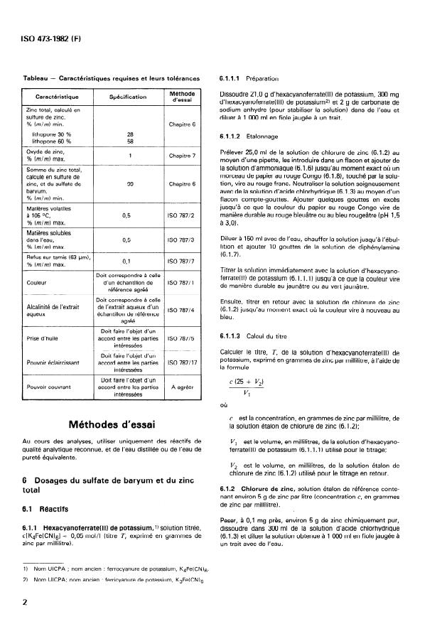 ISO 473:1982 ISO 473:1982 - Lithopone pour peintures -- Spécifications et méthodes d'essai - Page 4 preview