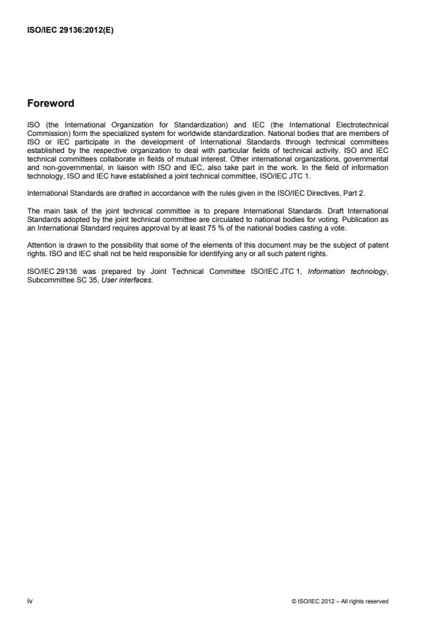 ISO/IEC 29136:2012 ISO/IEC 29136:2012 - Information technology -- User interfaces -- Accessibility of personal computer hardware - Page 4 preview