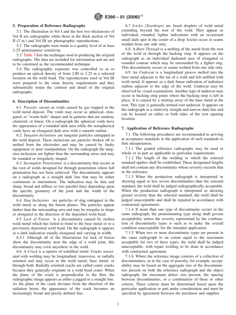 ASTM E390-01(2006)e1 - Standard Reference Radiographs for Steel Fusion Welds