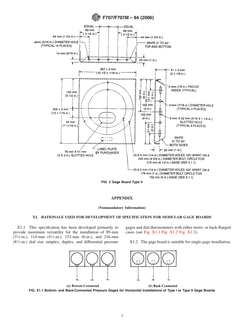 ASTM F707/F707M-94(2006) - Standard Specification for Modular Gage Boards