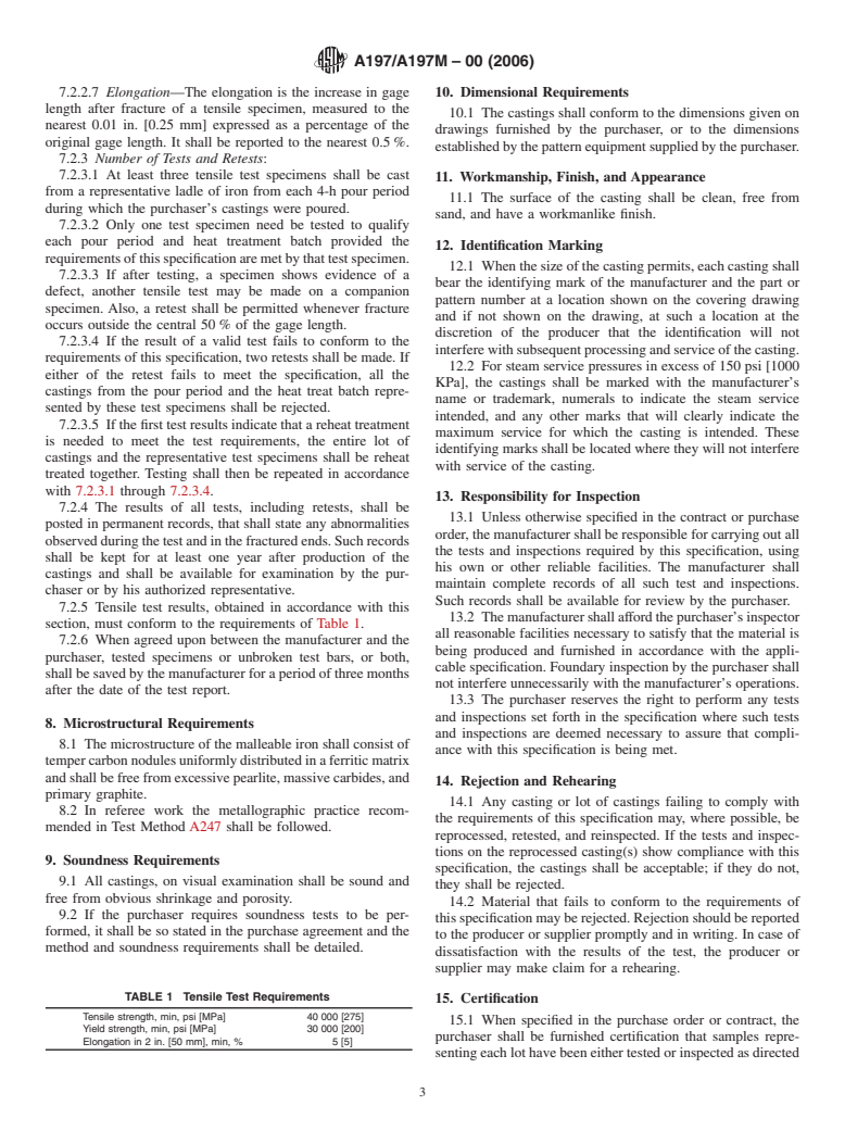 ASTM A197/A197M-00(2006) - Standard Specification for Cupola Malleable Iron