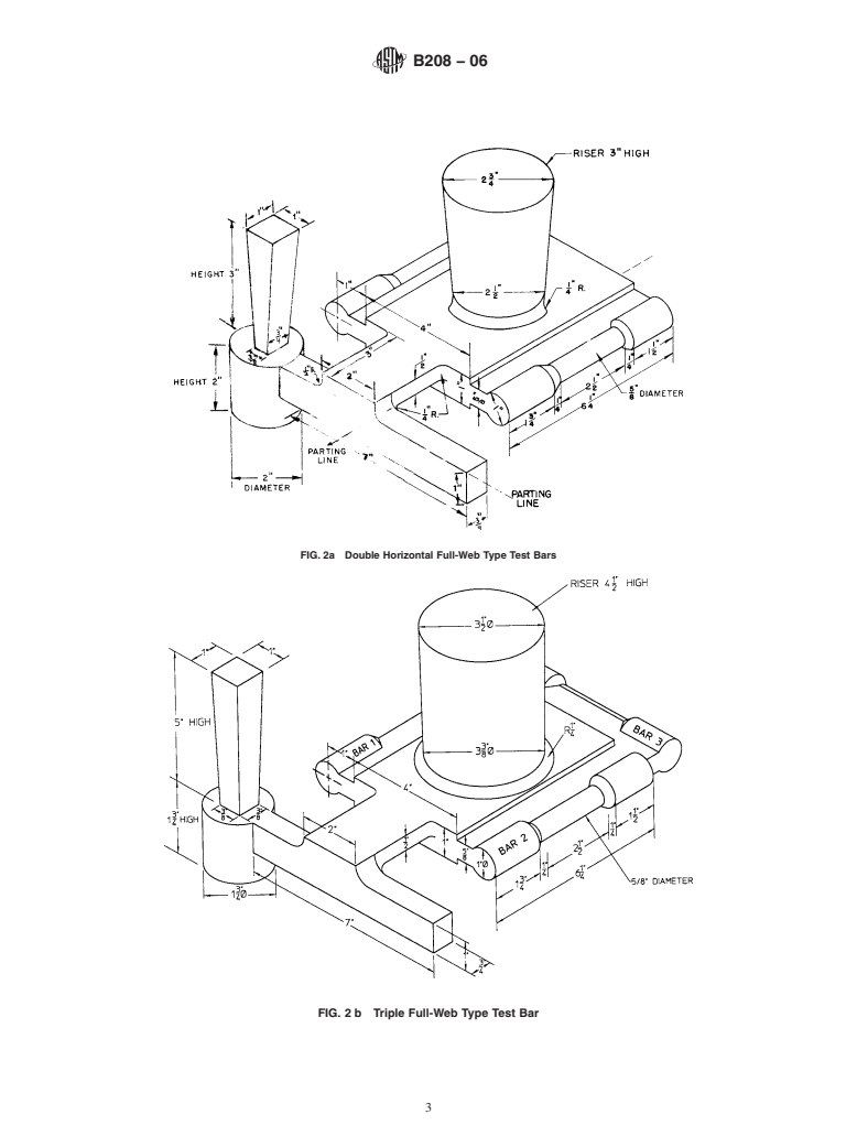 ASTM B208-06 - Standard Practice for Preparing Tension Test Specimens for Copper Alloy Sand, Permanent Mold, Centrifugal, and Continuous Castings