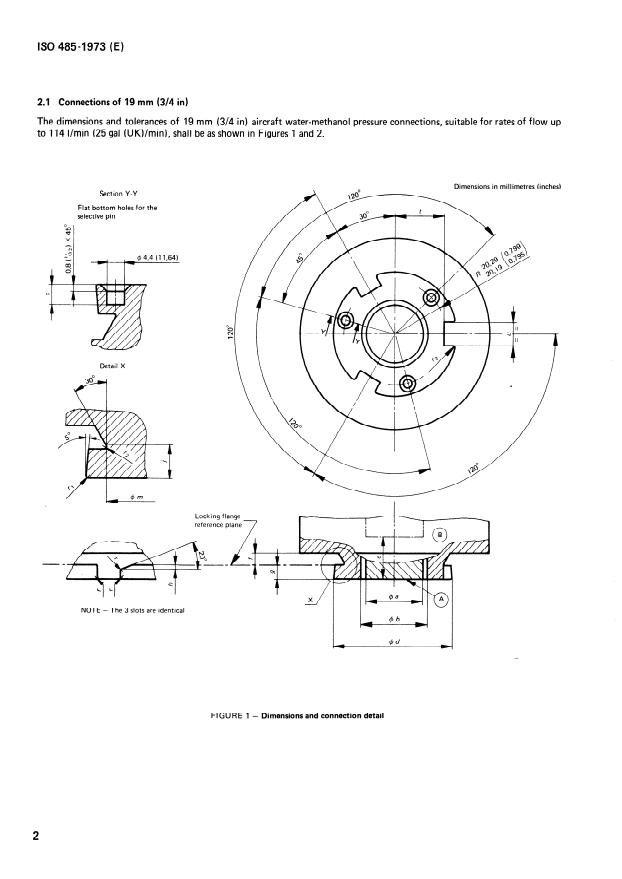 ISO 485:1973 ISO 485:1973 - Aircraft water-methanol pressure connections - Page 4 preview