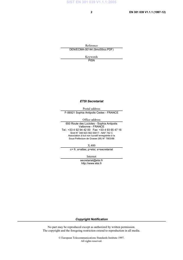 SIST EN 301 039 V1.1.1:2005 SIST EN 301 039 V1.1.1:2005 - Page 4 preview