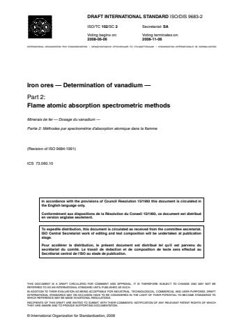 ISO 9683-2:2009 - Iron ores -- Determination of vanadium