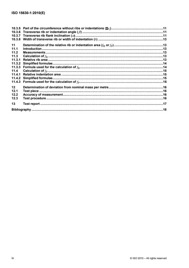ISO 15630-1:2010 ISO 15630-1:2010 - Steel for the reinforcement and prestressing of concrete -- Test methods - Page 4 preview