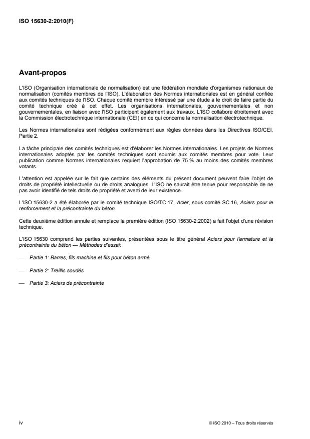 ISO 15630-2:2010 ISO 15630-2:2010 - Aciers pour l'armature et la précontrainte du béton -- Méthodes d'essai - Page 4 preview