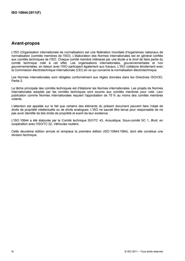 ISO 10844:2011 ISO 10844:2011 - Acoustique -- Spécification des surfaces d'essai pour le mesurage du bruit émis par les véhicules routiers et leurs pneumatiques - Page 4 preview