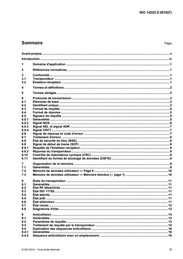 ISO 14223-2:2010 - Identification des animaux par radiofréquence -- Transpondeurs évolués