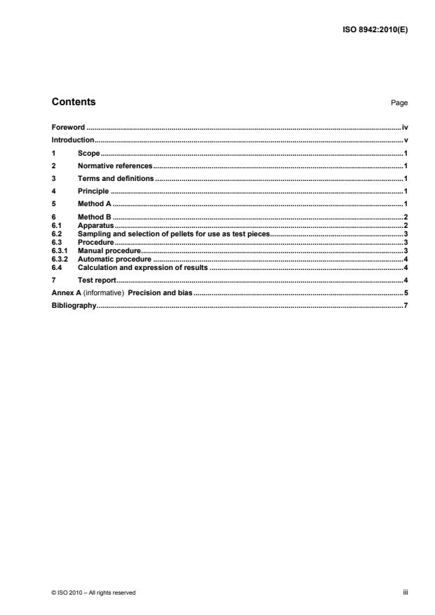 ISO 8942:2010 - Rubber compounding ingredients -- Carbon black -- Determination of individual pellet crushing strength