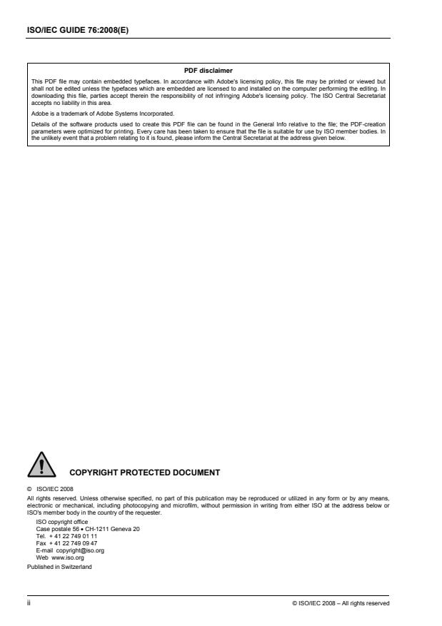 ISO/IEC Guide 76:2008 ISO/IEC Guide 76:2008 - Development of service standards -- Recommendations for addressing consumer issues - Page 2 preview