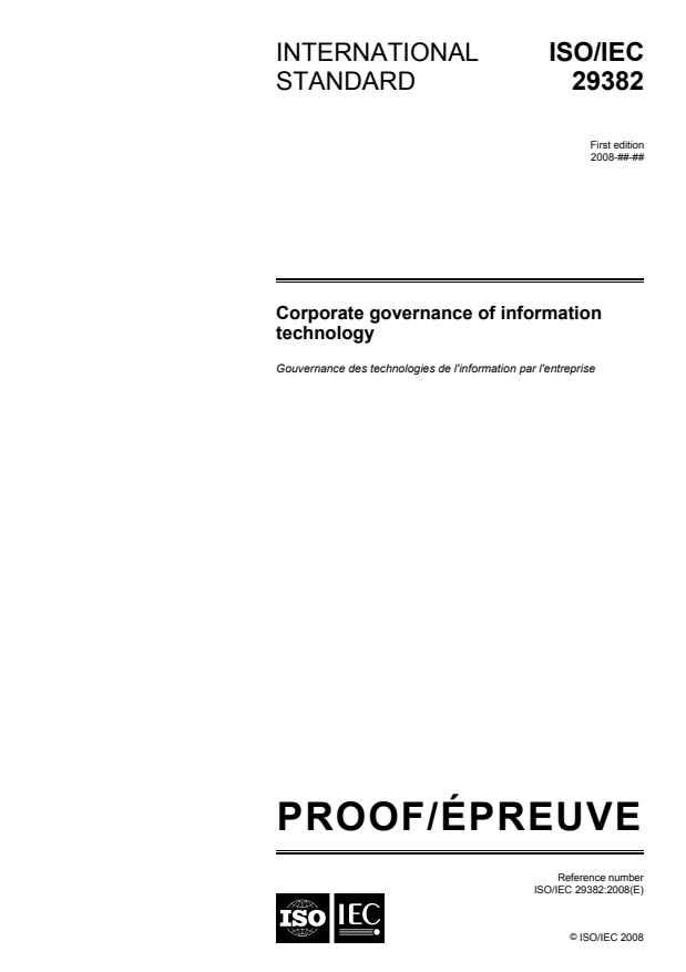 ISO/IEC PRF 29382 - Corporate governance of information technology