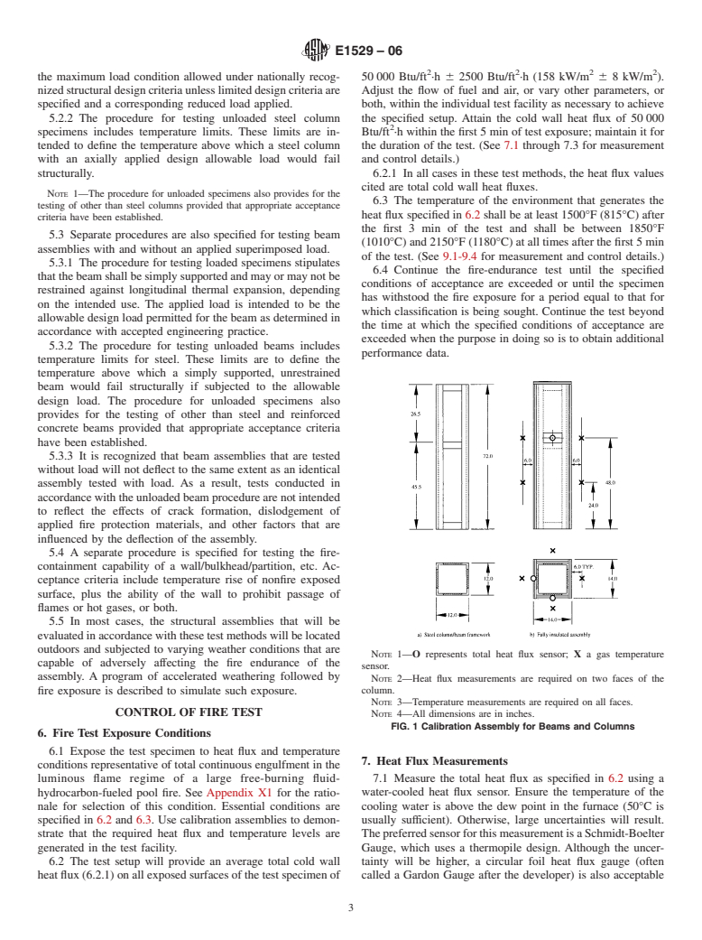 ASTM E1529-06 - Standard Test Methods for Determining Effects of Large Hydrocarbon Pool Fires on Structural Members and Assemblies