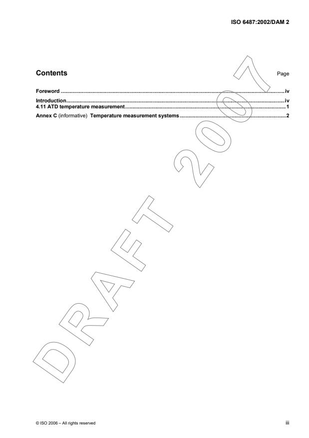 ISO 6487:2002/DAmd 2