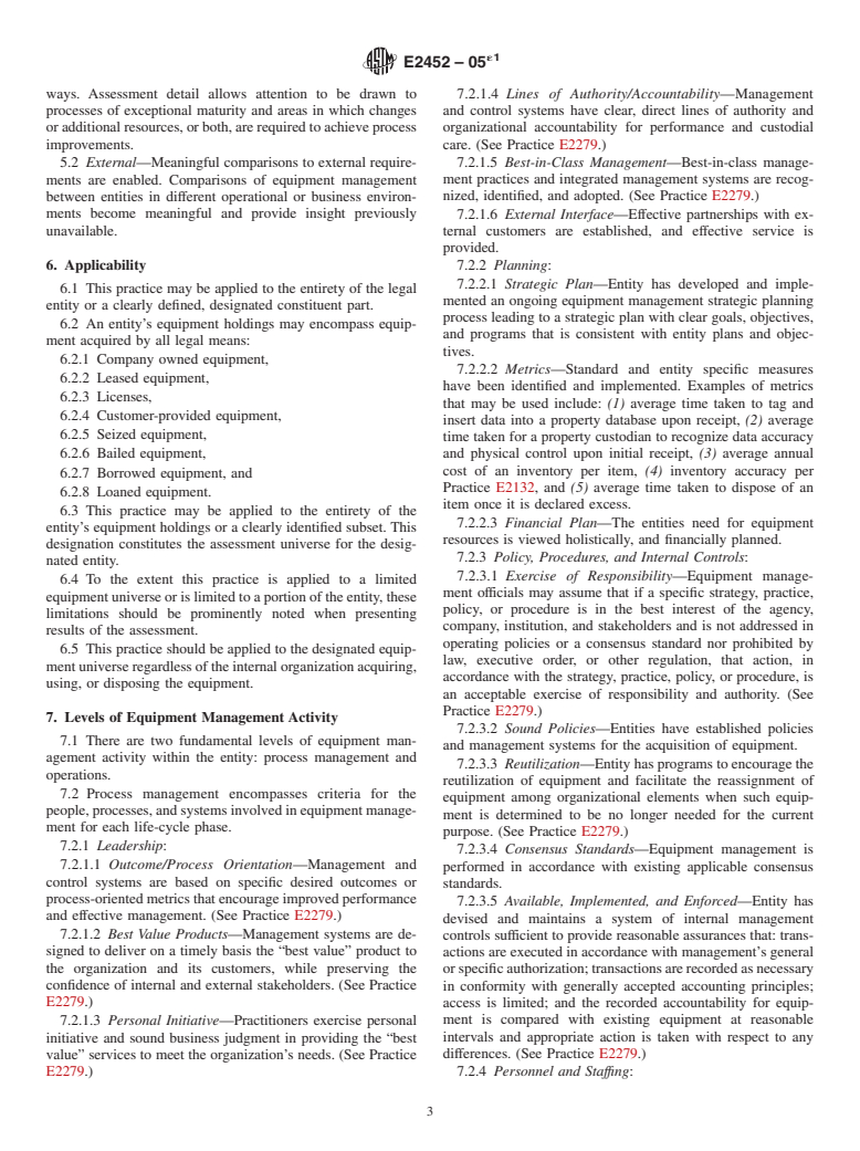 ASTM E2452-05e1 - Standard Practice for Equipment Management Process Maturity (EMPM) Model