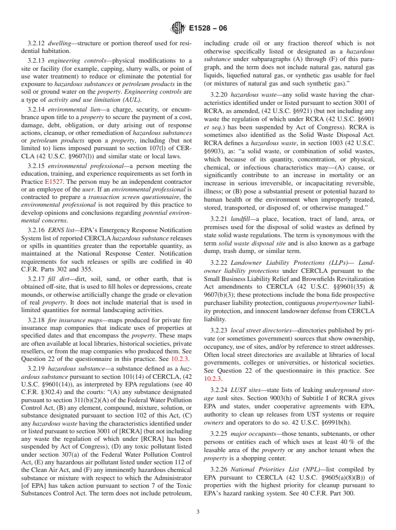 ASTM E1528-06 - Standard Practice for Limited Environmental Due Diligence: Transaction Screen Process