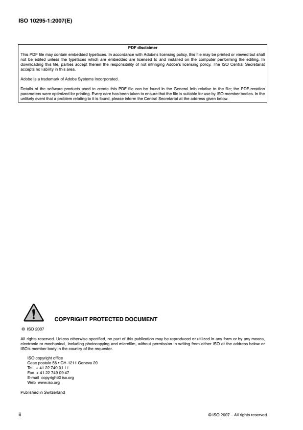 ISO 10295-1:2007 ISO 10295-1:2007 - Fire tests for building elements and components -- Fire testing of service installations - Page 2 preview