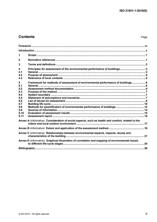 ISO 21931-1:2010 - Sustainability in building construction -- Framework for methods of assessment of the environmental performance of construction works