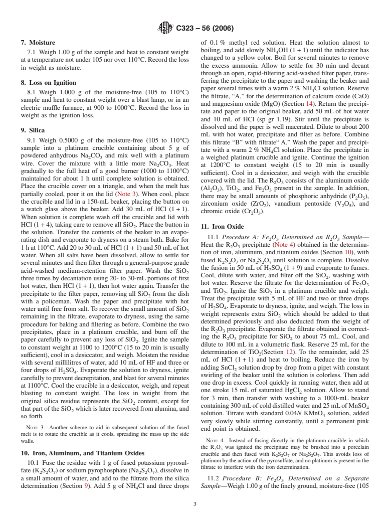 ASTM C323-56(2006) - Standard Test Methods for Chemical Analysis of Ceramic Whiteware Clays