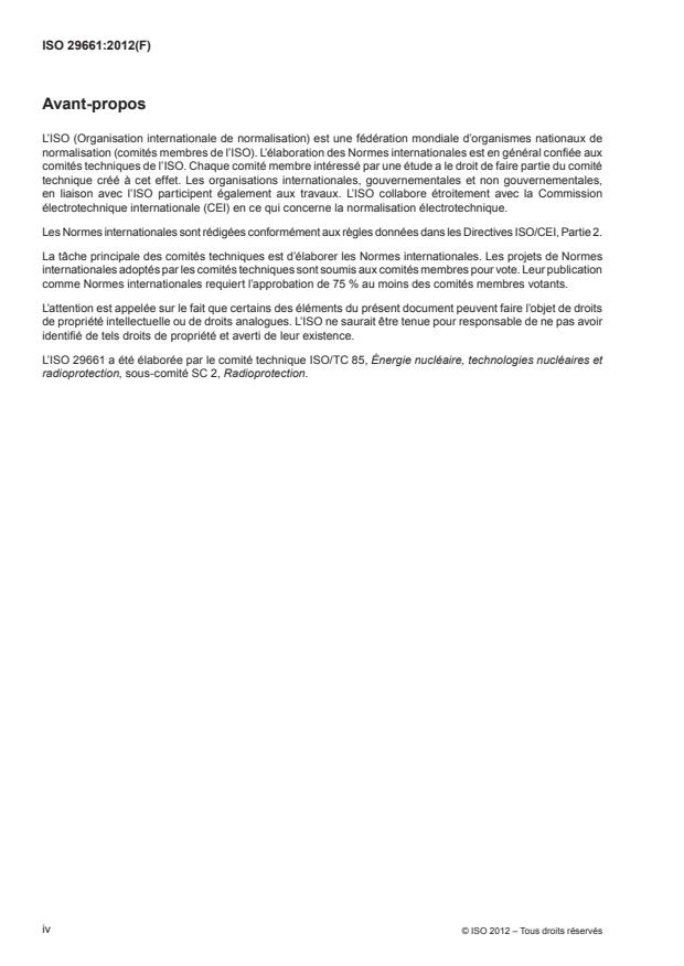 ISO 29661:2012 ISO 29661:2012 - Champs de rayonnement de référence pour la radioprotection -- Définitions et concepts fondamentaux - Page 4 preview