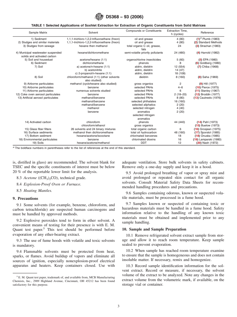 ASTM D5368-93(2006) - Standard Test Methods for Gravimetric Determination of Total Solvent Extractable Content (TSEC) of Solid Waste Samples