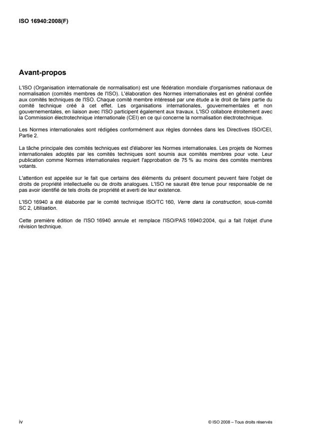 ISO 16940:2008 ISO 16940:2008 - Verre dans la construction -- Vitrages et isolation aux bruits aériens -- Mesurage de l'impédance mécanique du verre feuilleté - Page 4 preview