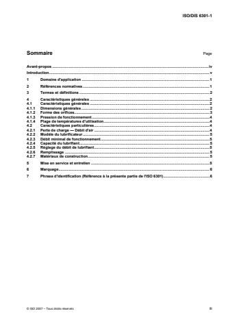 ISO 6301-1:2009 - Transmissions pneumatiques -- Lubrificateurs pour air comprimé