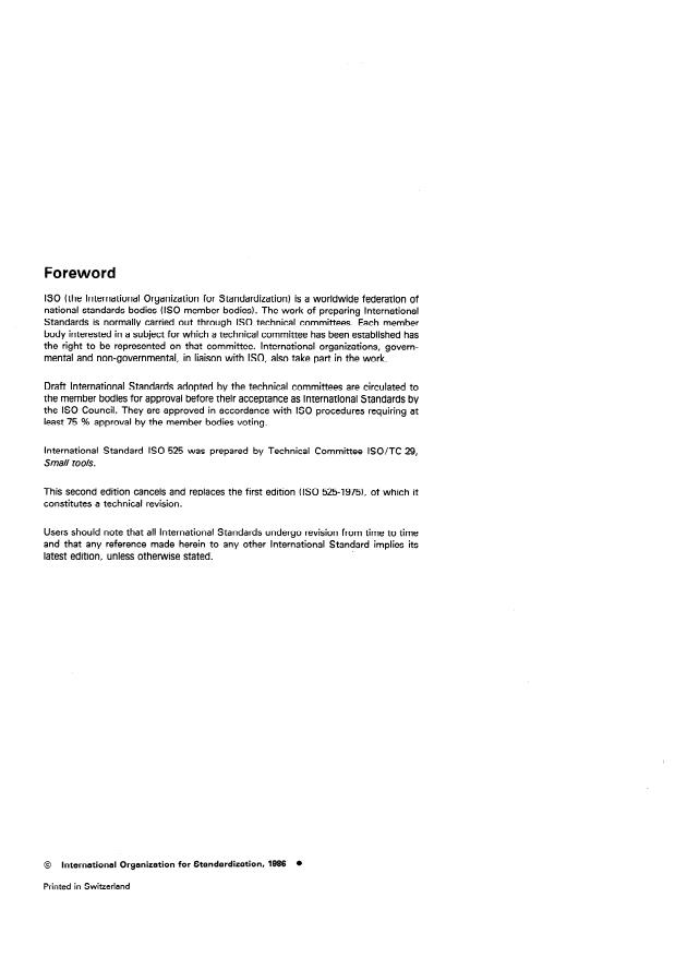 ISO 525:1986 ISO 525:1986 - Bonded abrasive products -- General -- Designation, marking, range of outside diameters and tolerances - Page 2 preview
