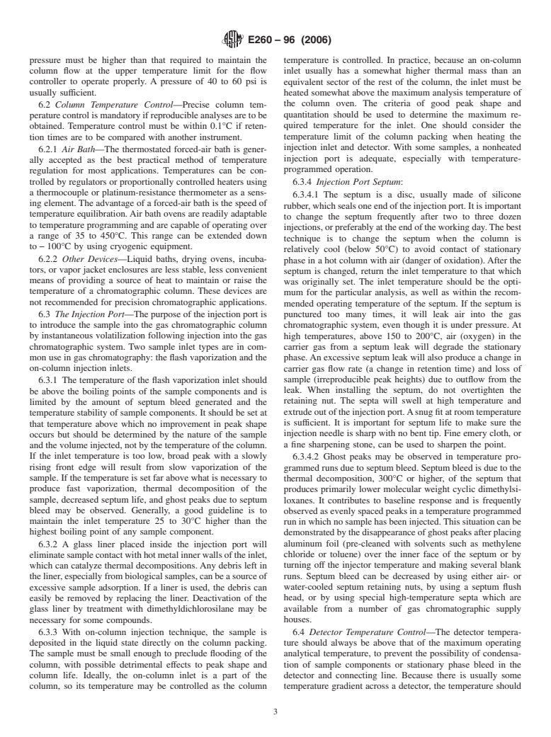 ASTM E260-96(2006) - Standard Practice for Packed Column Gas Chromatography