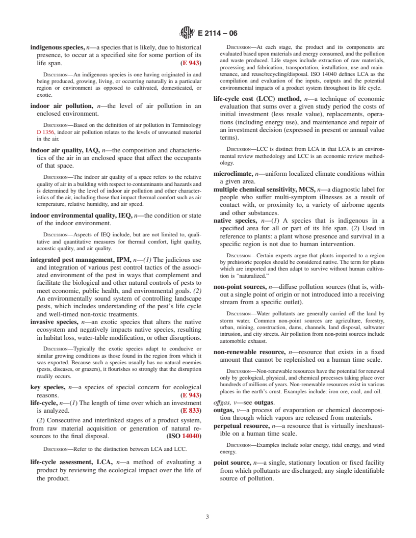 ASTM E2114-06 - Standard Terminology for Sustainability Relative to the Performance of Buildings