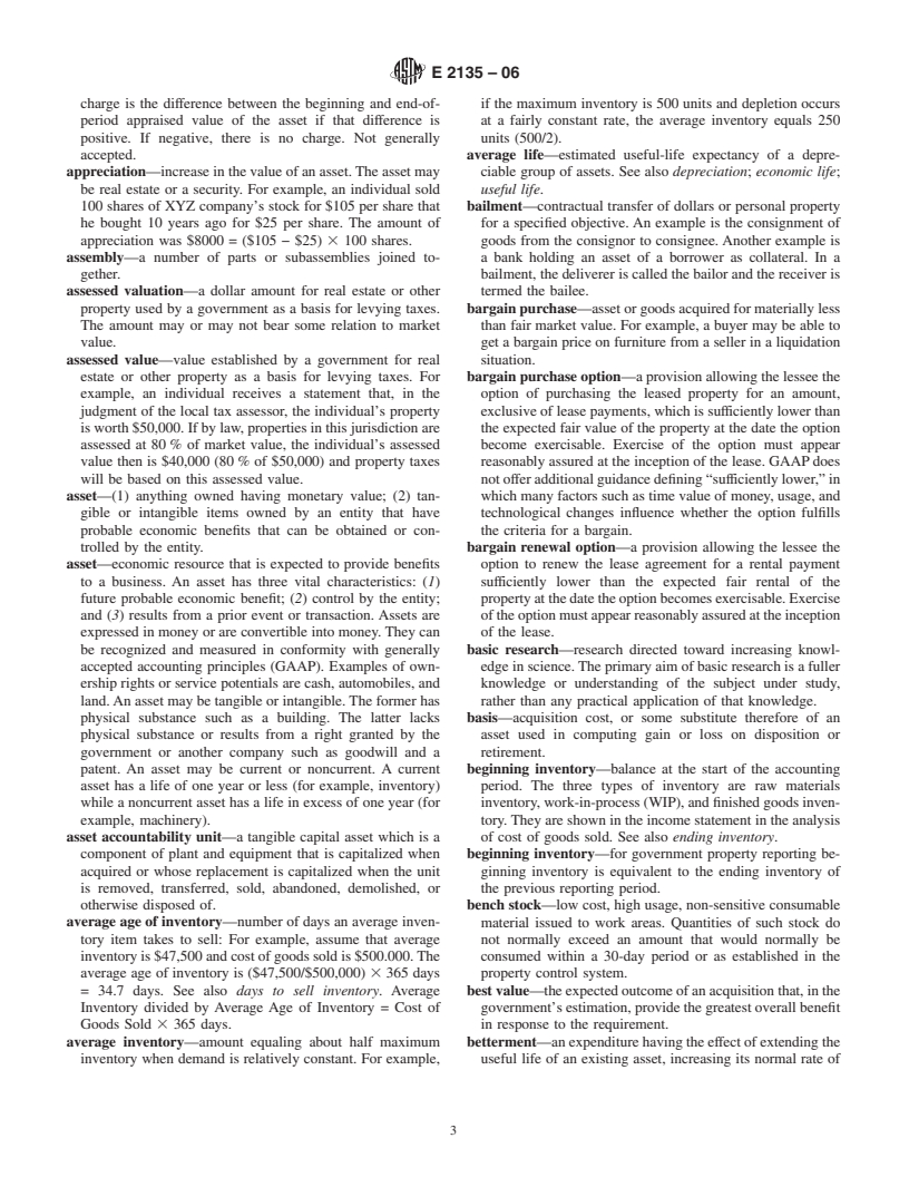 ASTM E2135-06 - Standard Terminology for Property and Asset Management