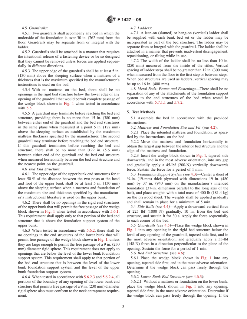 ASTM F1427-06 - Standard Consumer Safety Specification for Bunk Beds