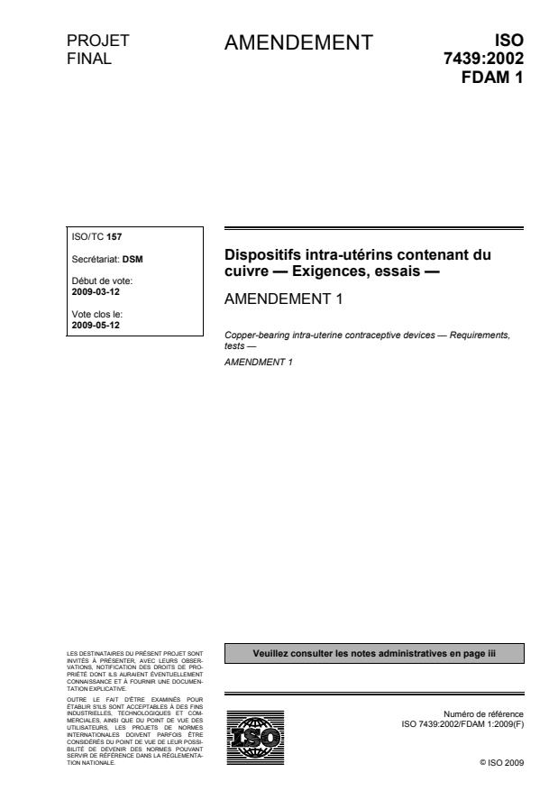 ISO 7439:2002/FDAmd 1