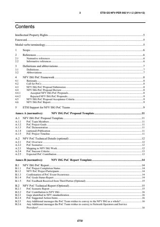 ETSI GS NFV-PER 002 V1.1.2 (2014-12) - Network Functions Virtualisation (NFV); Proofs of Concept; Framework