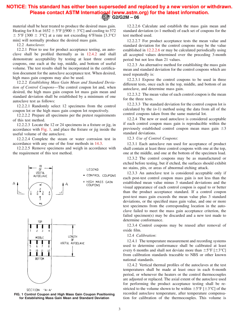 ASTM G2/G2M-06 - Standard Test Method for Corrosion Testing of Products of Zirconium, Hafnium, and Their Alloys in Water at 680&#176;F [360&#176;C]or in Steam at 750&#176;F [400&#176;C]