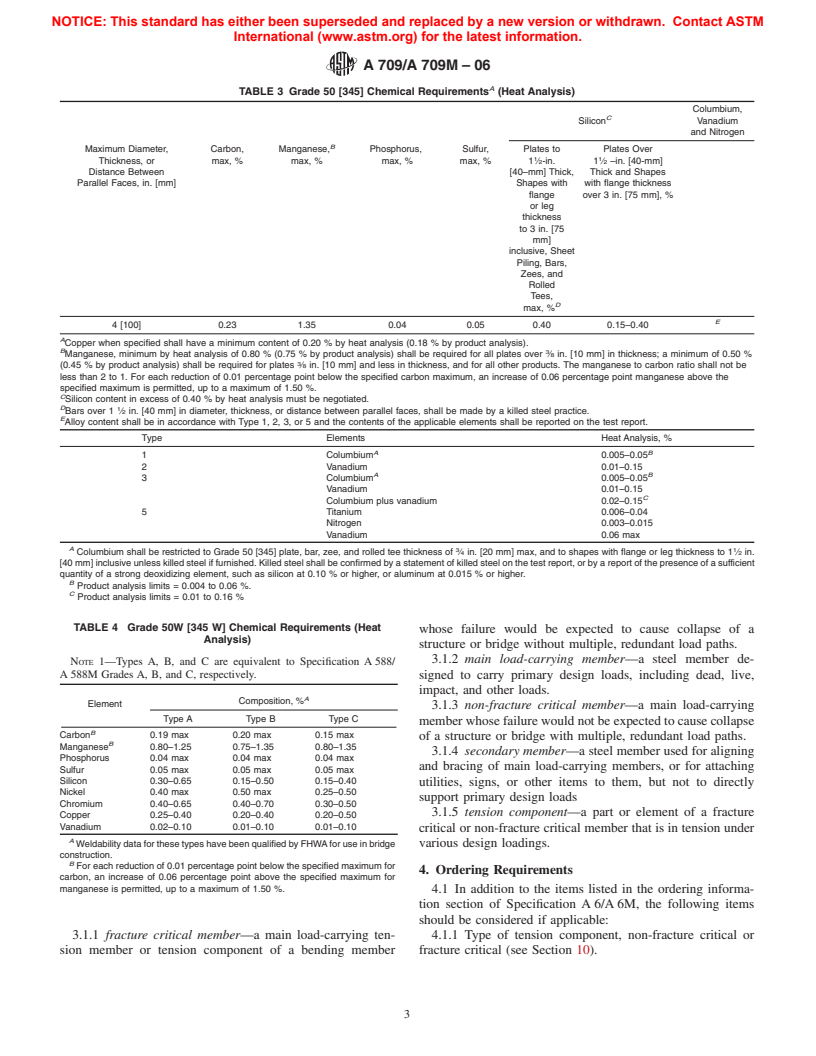 ASTM A709/A709M-06 - Standard Specification for Structural Steel for Bridges