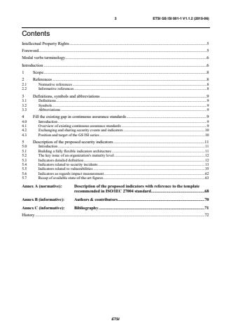 ETSI GS ISI 001-1 V1.1.2 (2015-06) - Information Security Indicators (ISI); Indicators (INC); Part 1: A full set of operational indicators for organizations to use to benchmark their security posture