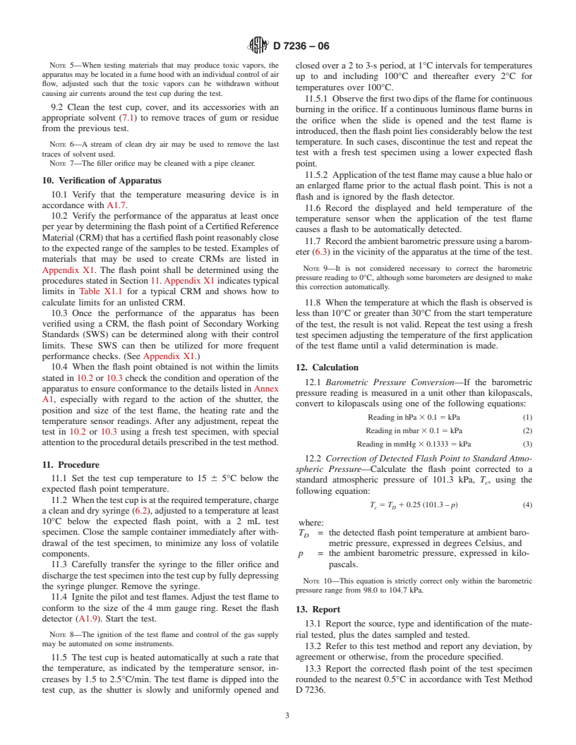 ASTM D7236-06 - Standard Test Method for Flash Point by Small Scale Closed Cup Tester (Ramp Method)