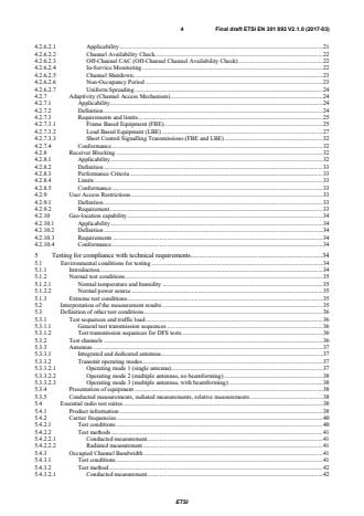 SIST EN 301 893 V2.1.1:2017 ETSI EN 301 893 V2.1.0 (2017-03) - 5 GHz RLAN; Harmonised Standard covering the essential requirements of article 3.2 of Directive 2014/53/EU - Page 4 preview