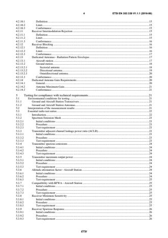 SIST EN 303 339 V1.1.1:2016 ETSI EN 303 339 V1.1.1 (2016-06) - Broadband Direct Air-to-Ground Communications; Equipment operating in the 1 900 MHz to 1 920 MHz and 5 855 MHz to 5 875 MHz frequency bands; Fixed pattern antennas; Harmonised Standard covering the essential requirements of article 3.2 of Directive 2014/53/EU - Page 4 preview