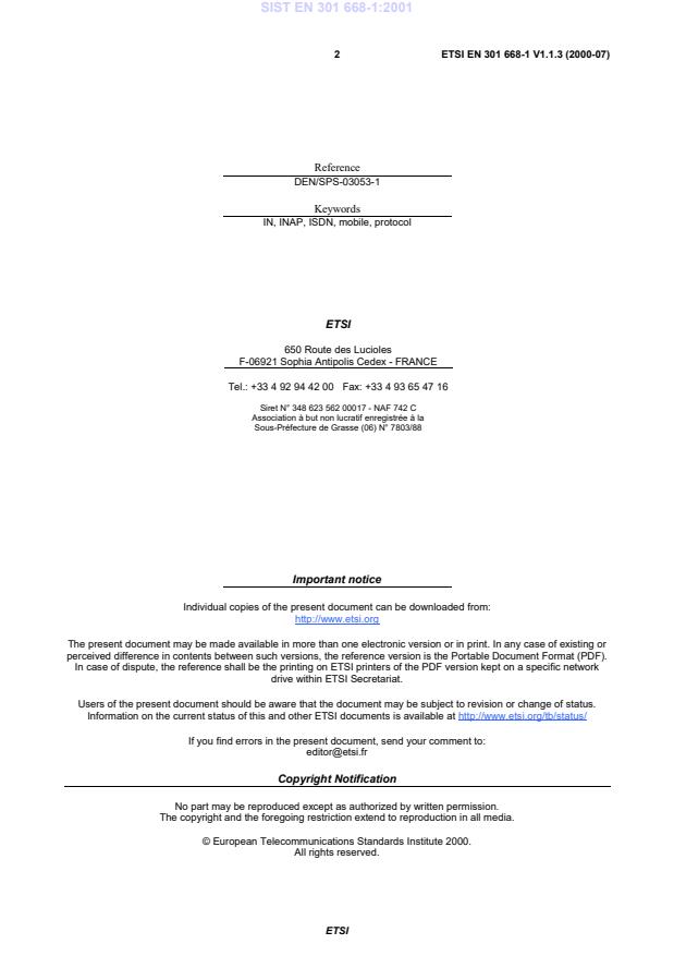 SIST EN 301 668-1:2001 SIST EN 301 668-1:2001 - Page 4 preview