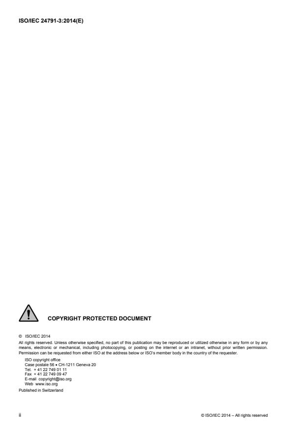 ISO/IEC 24791-3:2014 ISO/IEC 24791-3:2014 - Information technology -- Radio frequency identification (RFID) for item management -- Software system infrastructure - Page 2 preview