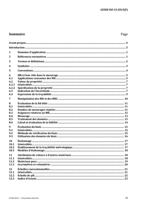 ISO Guide 33:2015 - Matériaux de référence -- Bonne pratique d'utilisation des matériaux de référence