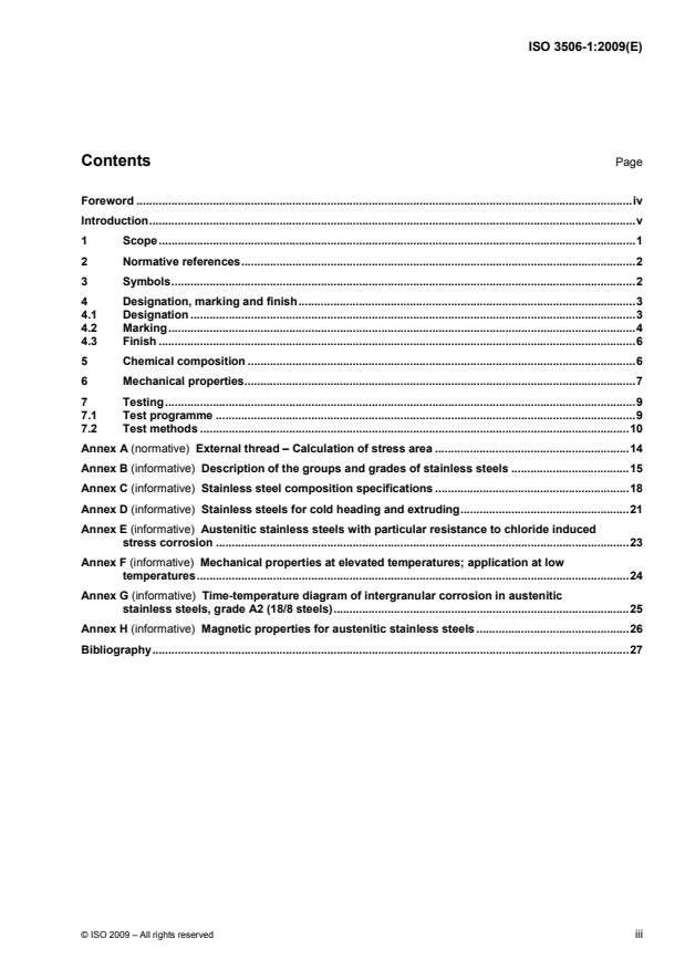 ISO 3506-1:2009 - Mechanical properties of corrosion-resistant stainless steel fasteners