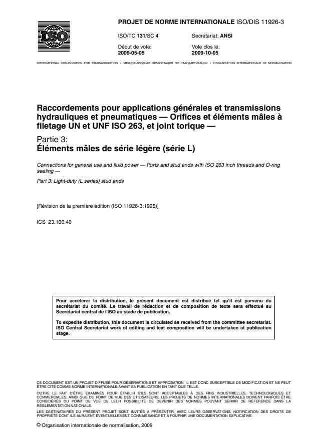 ISO/DIS 11926-3