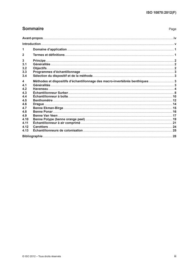 ISO 10870:2012 - Qualité de l'eau -- Lignes directrices pour la sélection des méthodes et des dispositifs d'échantillonnage des macro-invertébrés benthiques dans les eaux douces